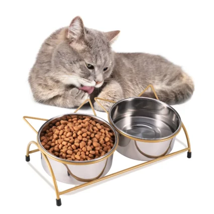 13 oz Elevated Cat Double Bowl