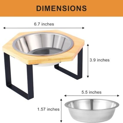 Set of 3 Stainless Steel Bowls For Cats