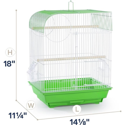 South Beach Flat Top Bird Cage, Lime Green