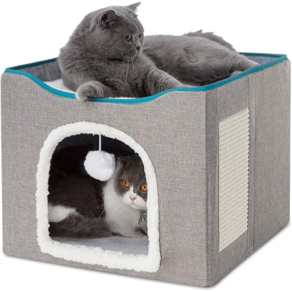 Cat Beds for Indoor Cats - Large Cat Cave for Pet Cat House