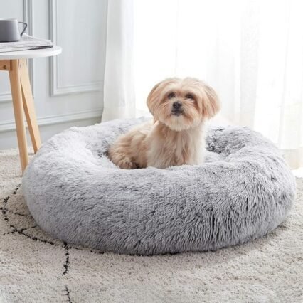 Dog Bed, Anti-Anxiety Donut Cuddler Warming Cozy Soft Round Bed 20.0