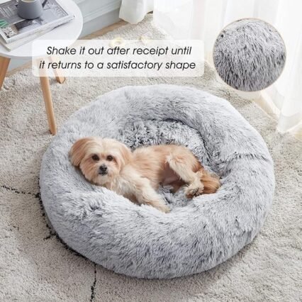 Dog Bed, Anti-Anxiety Donut Cuddler Warming Cozy Soft Round Bed 20.0